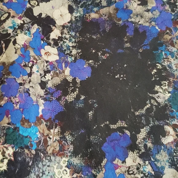 ERDEM MELANIE SCOOPBACK BLUE FLORAL MIDI DRESS US 6 NWOT - Picture 12 of 16